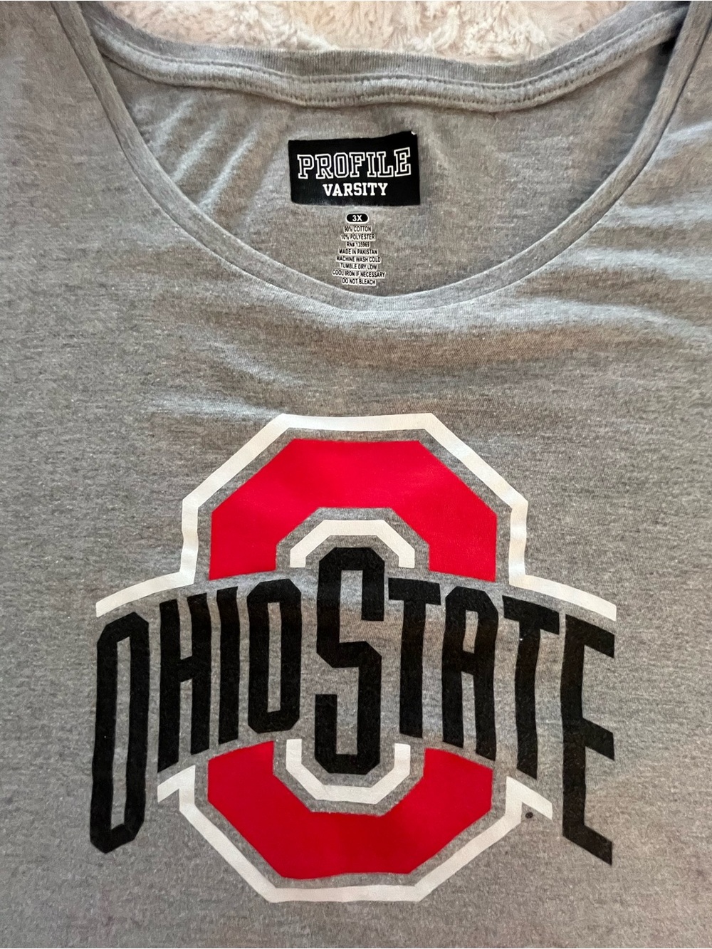 Profile Varsity 3x Women’s Ohio State Graphic Tee - Scarlet & Gray
